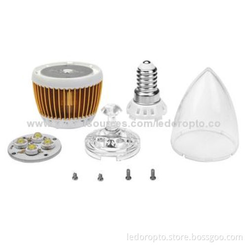 LD 4W Candle Bulbs, GU5.3/GU10/MR16/E14/E27 Base Type, with Cooling FinsNew
